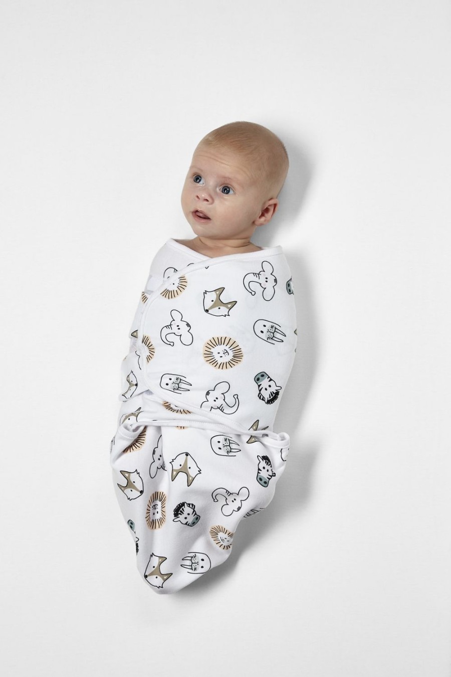 Slapen Meyco Baby | Swaddlemeyco Inbakerdoek 2-Pack Animal/Uni - Multicolour - 0-3 Maanden