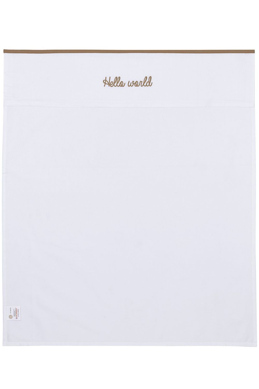 Slapen Meyco Baby | Ledikant Laken Hello World - Taupe - 100X150Cm