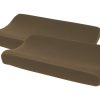 Verzorgen Meyco Baby | Aankleedkussenhoes 2-Pack Uni - Chocolate - 50X70Cm