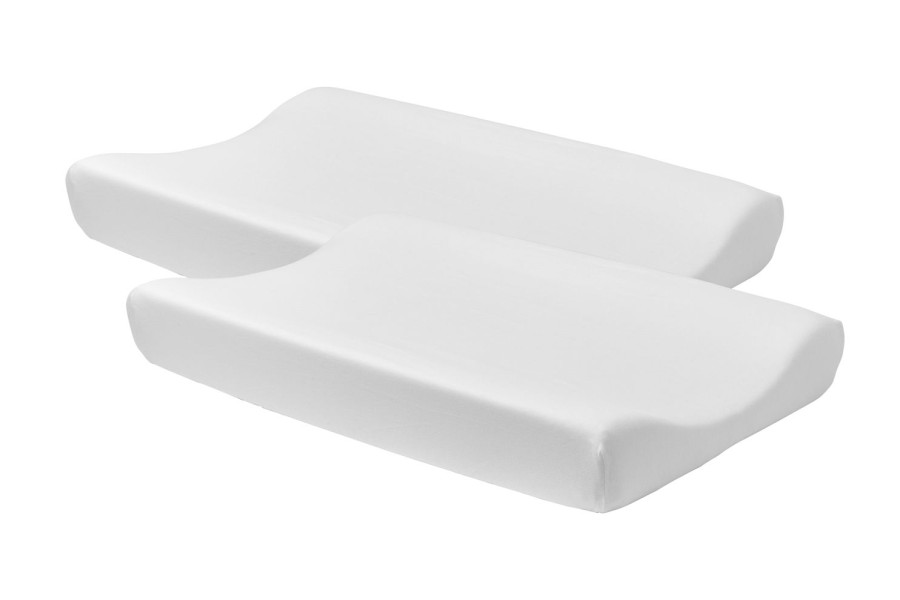 Verzorgen Meyco Baby | Aankleedkussenhoes 2-Pack Uni - White - 50X70Cm