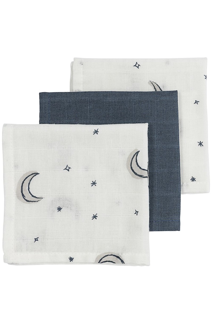 Verzorgen Meyco Baby | Monddoekjes 3-Pack Hydrofiel Moon - Indigo - 30X30Cm