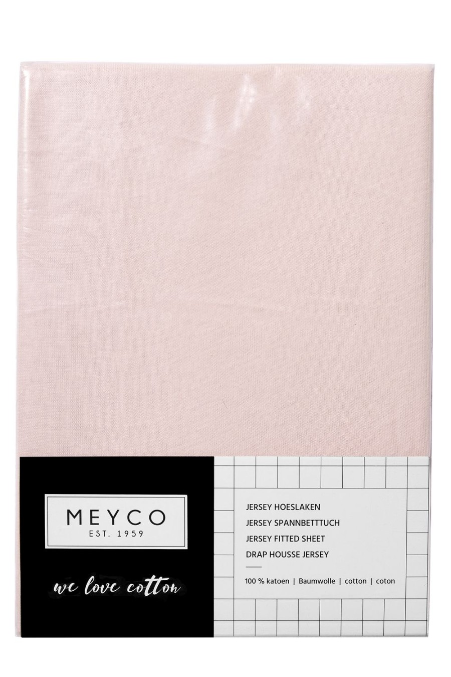 Slapen Meyco Baby | Hoeslaken Ledikant Uni - Light Pink - 60X120Cm