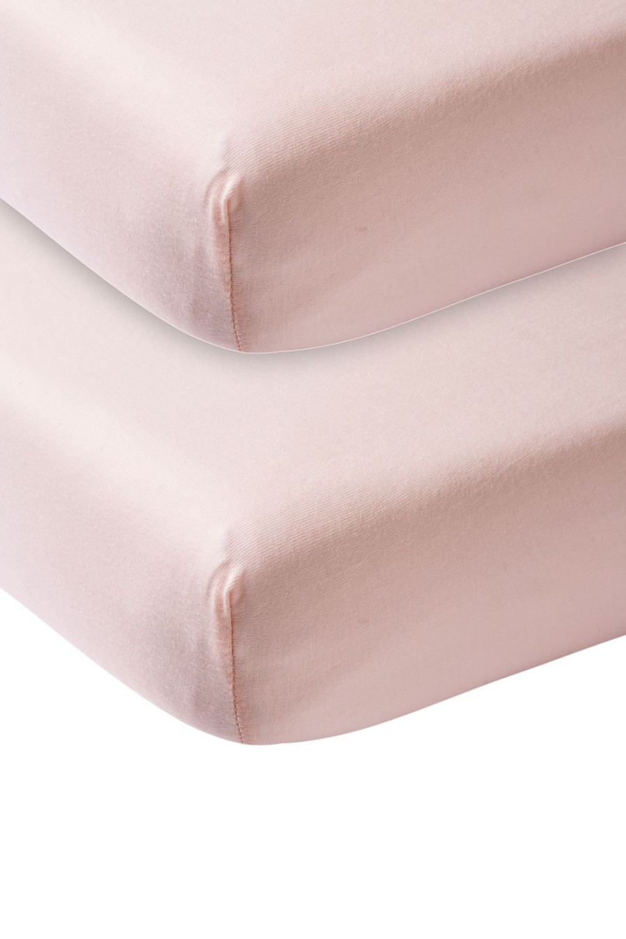 Slapen Meyco Baby | Hoeslaken Ledikant 2-Pack Uni - Light Pink - 60X120Cm