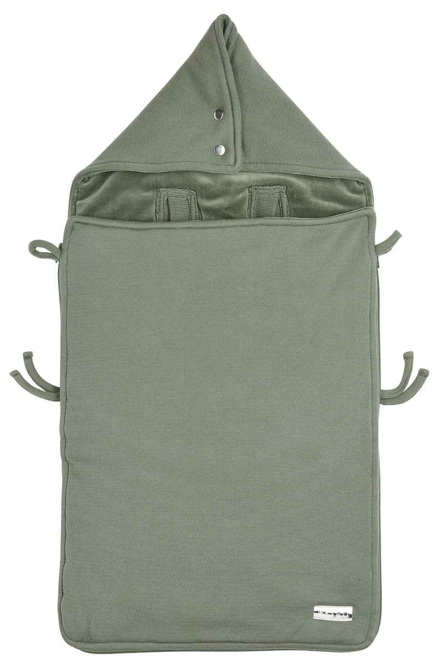 Onderweg Meyco Baby | Voetenzak Knit Basic - Forest Green - 40X82Cm