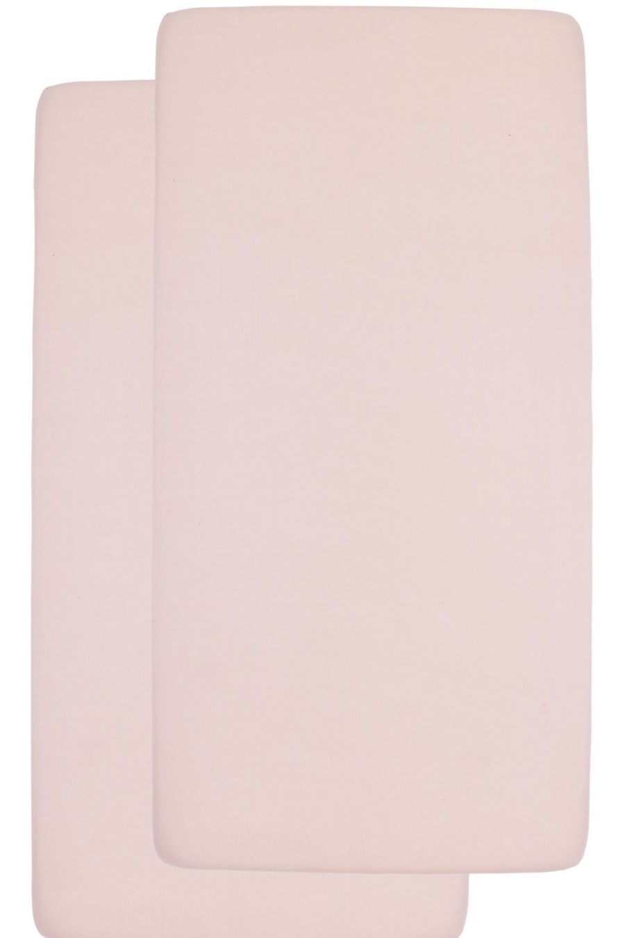 Slapen Meyco Baby | Hoeslaken Ledikant 2-Pack Uni - Soft Pink - 60X120Cm