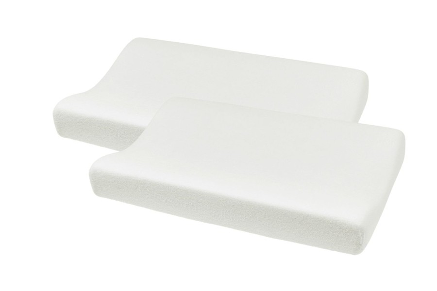 Verzorgen Meyco Baby | Aankleedkussenhoes 2-Pack Badstof Uni - White - 50X70Cm