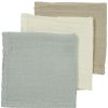 Verzorgen Meyco Baby | Monddoekjes 3-Pack Pre-Washed Hydrofiel Uni - Offwhite/Light Grey/Sand - 30X30Cm