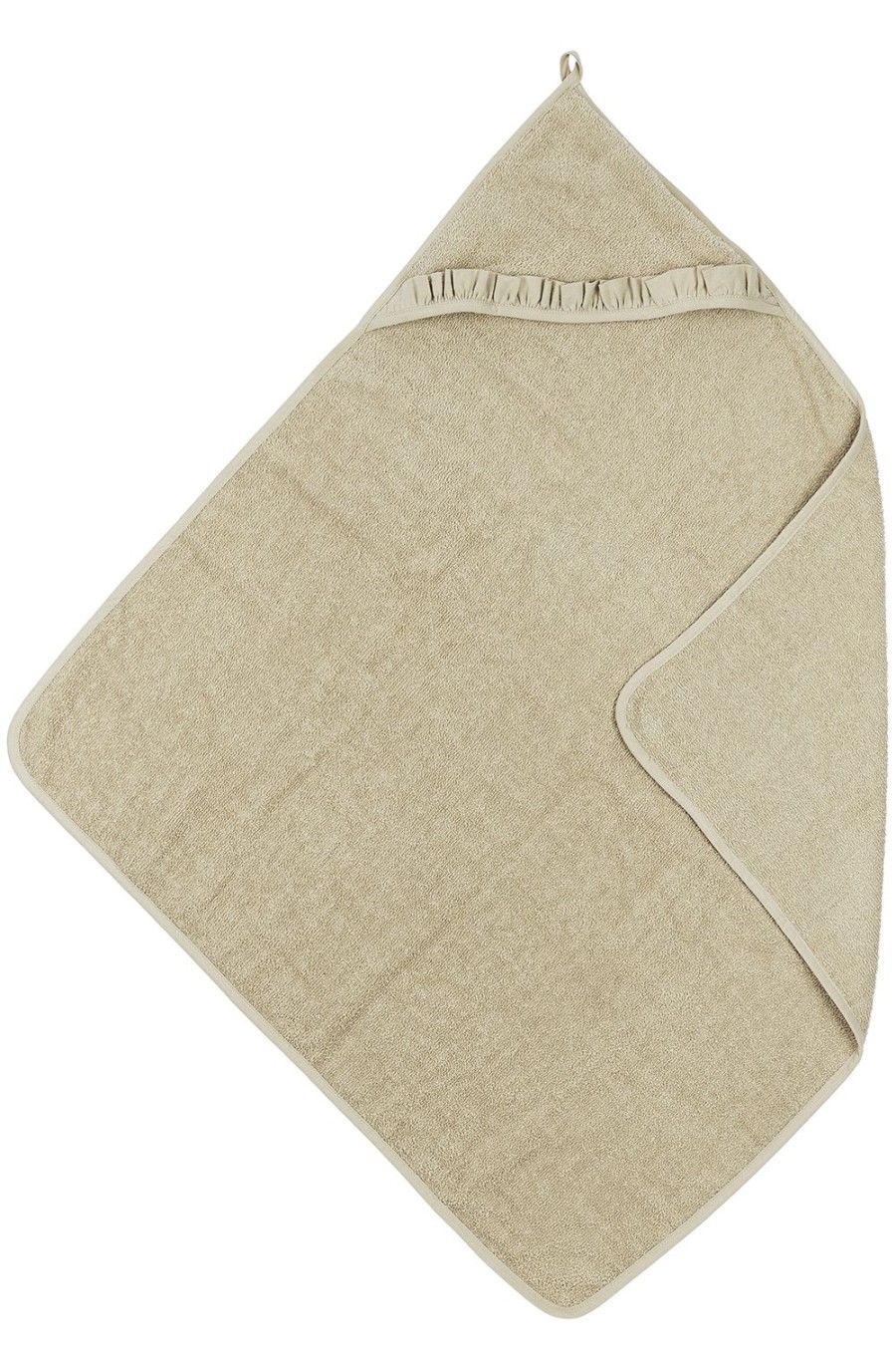 Verzorgen Meyco Baby | Badcape Badstof Ruffle - Sand - 80X80Cm