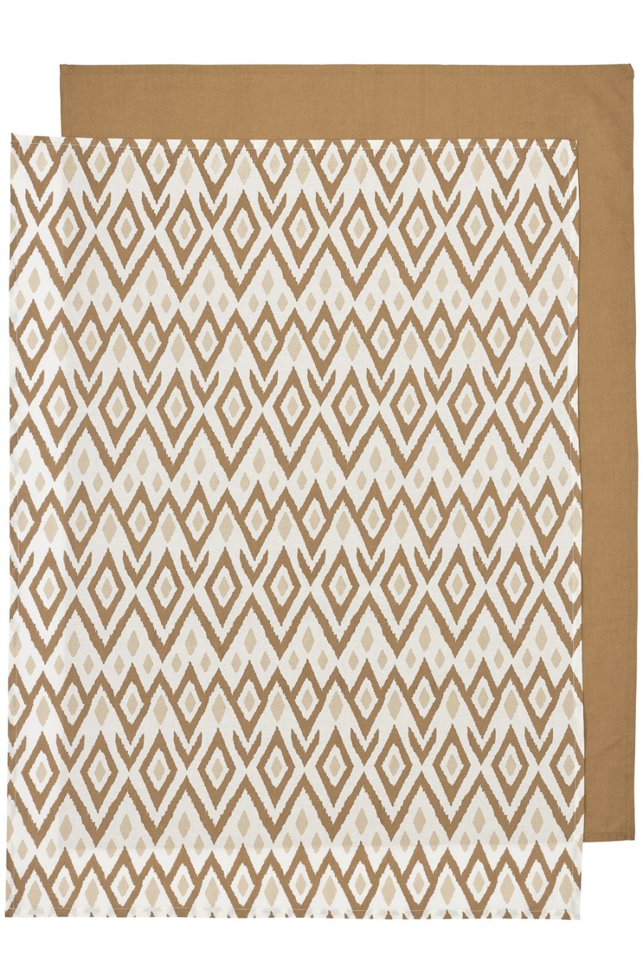 Slapen Meyco Baby | Ledikant Laken 2-Pack Ikat - Sand/Toffee - 100X150Cm