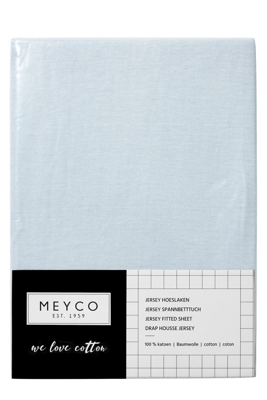 Slapen Meyco Baby | Hoeslaken Ledikant Uni - Light Blue - 60X120Cm