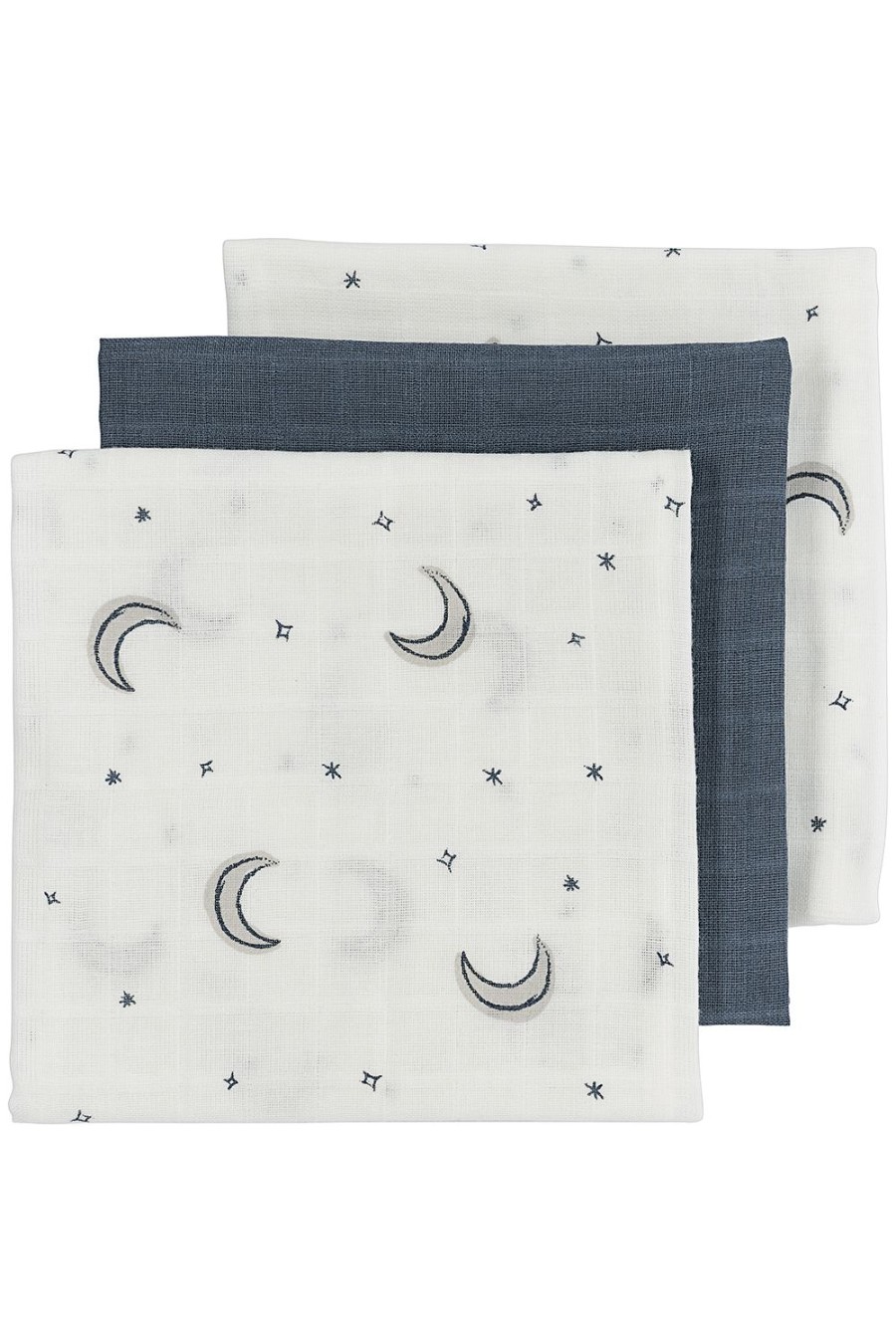 Verzorgen Meyco Baby | Hydrofiele Doeken 3-Pack Moon - Indigo - 70X70Cm