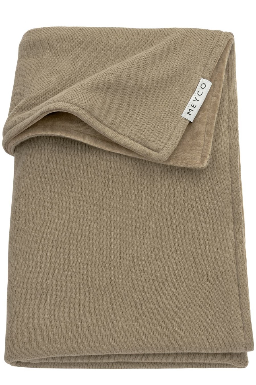 Slapen Meyco Baby | Ledikant Deken Knit Basic Velvet - Taupe - 100X150Cm