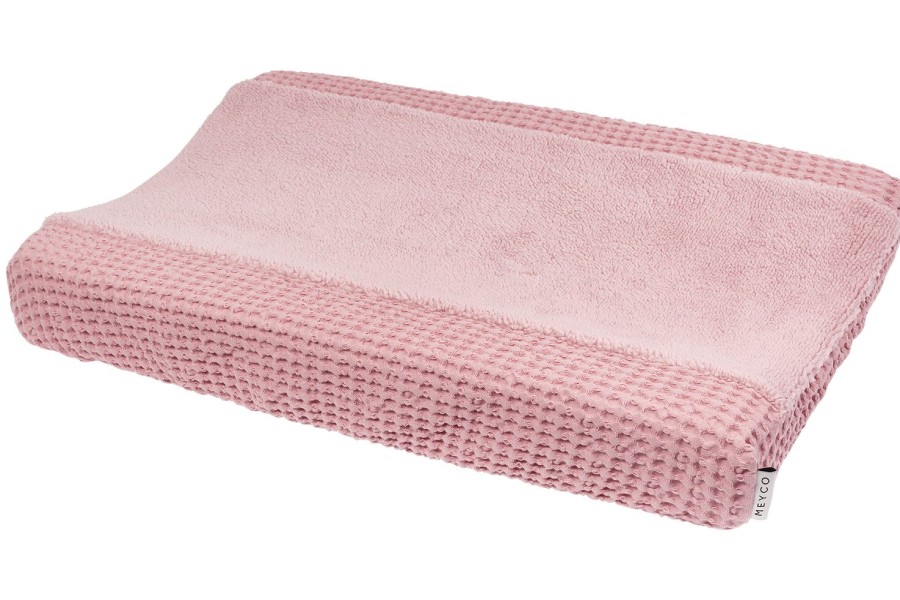 Verzorgen Meyco Baby | Aankleedkussenhoes Wafel Teddy - Old Pink - 50X70Cm