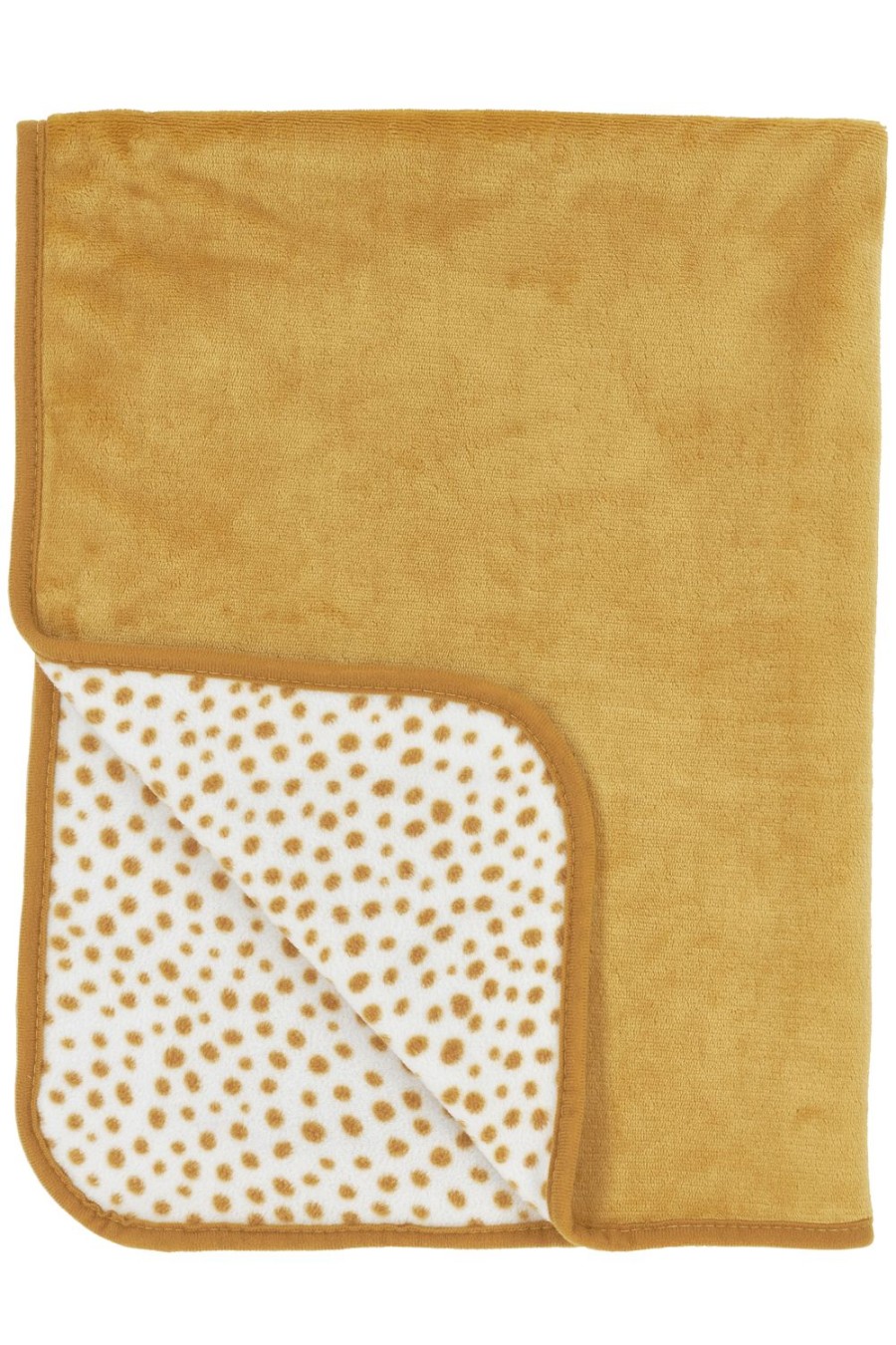 Onderweg Meyco Baby | Reisdeken Fleece Cheetah - Honey Gold - 75X100Cm