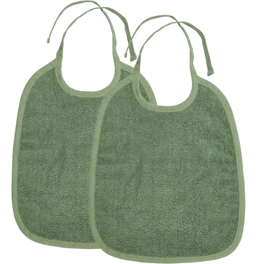 Thuis Meyco Baby | Slab 2-Pack Badstof Uni - Forest Green