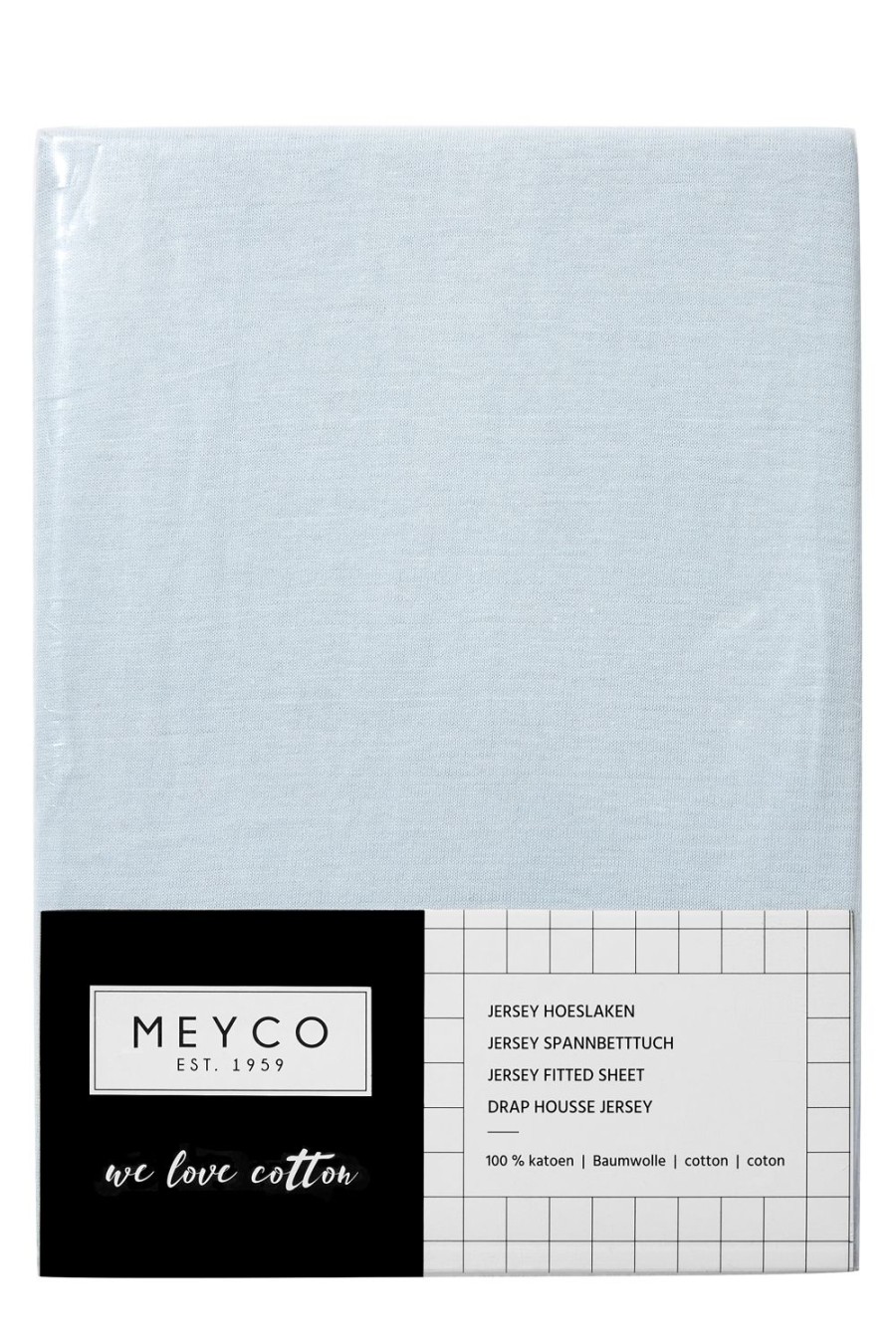 Thuis Meyco Baby | Hoeslaken Boxmatras Uni - Light Blue - 75X95Cm