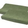 Verzorgen Meyco Baby | Aankleedkussenhoes 2-Pack Badstof Uni - Forest Green - 50X70Cm