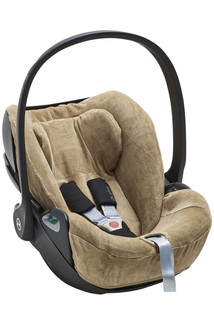 Onderweg Meyco Baby | Autostoelhoes Velvet - Taupe - Groep 0 Cloud Z