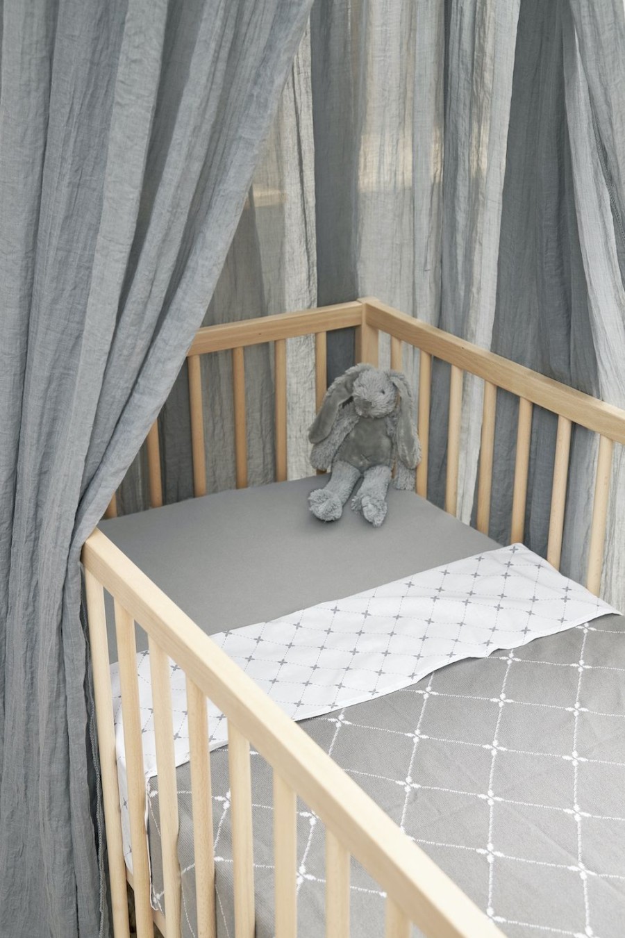 Slapen Meyco Baby | Wieglaken 2-Pack Louis - Grey - 75X100Cm