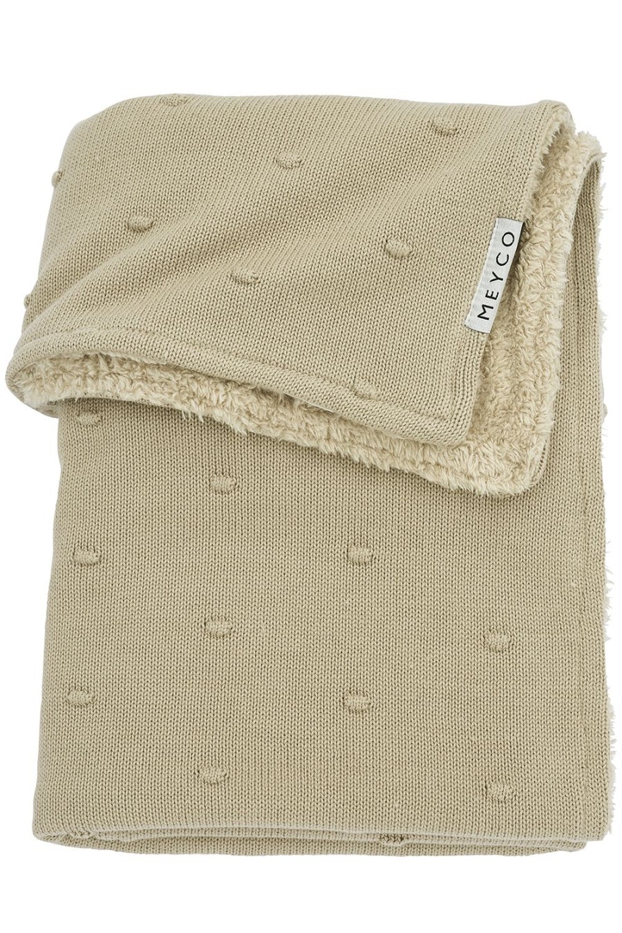 Slapen Meyco Baby | Ledikant Deken Mini Knots Teddy - Sand - 100X150Cm