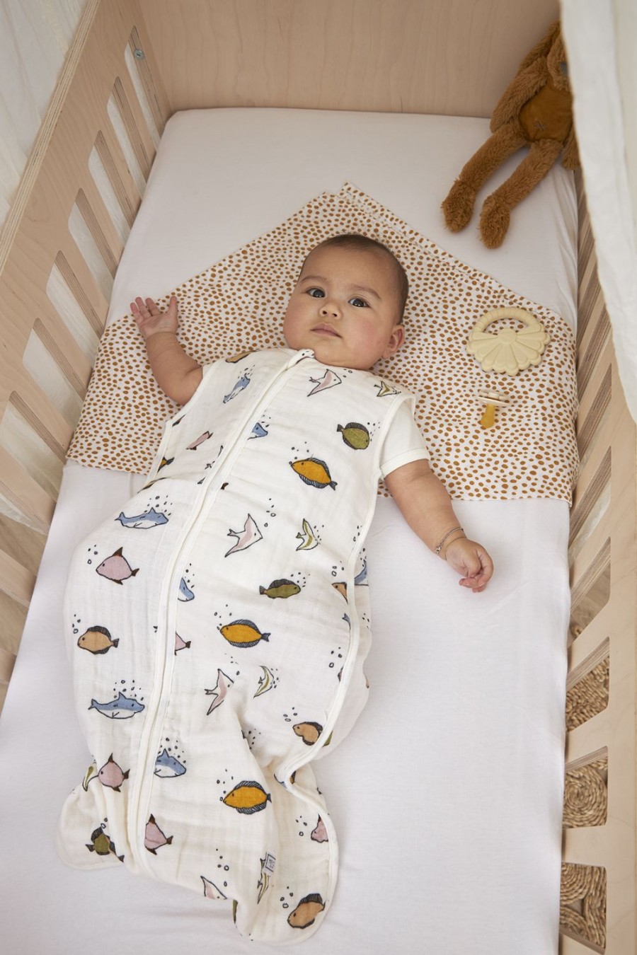 Verzorgen Meyco Baby | Swaddle 2-Pack Hydrofiel Cheetah - Honey Gold - 120X120Cm