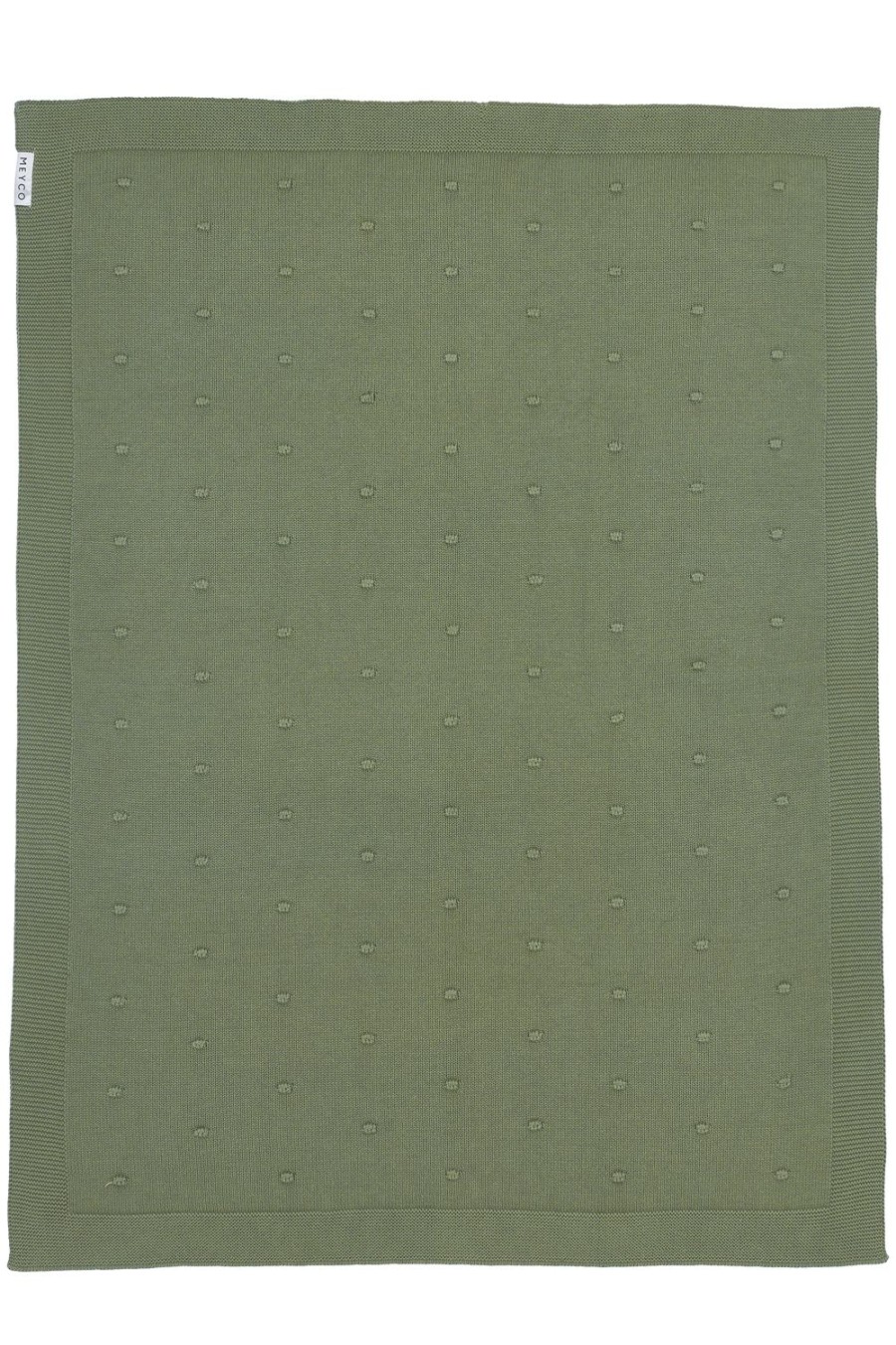 Slapen Meyco Baby | Ledikant Deken Mini Knots - Forest Green - 100X150Cm