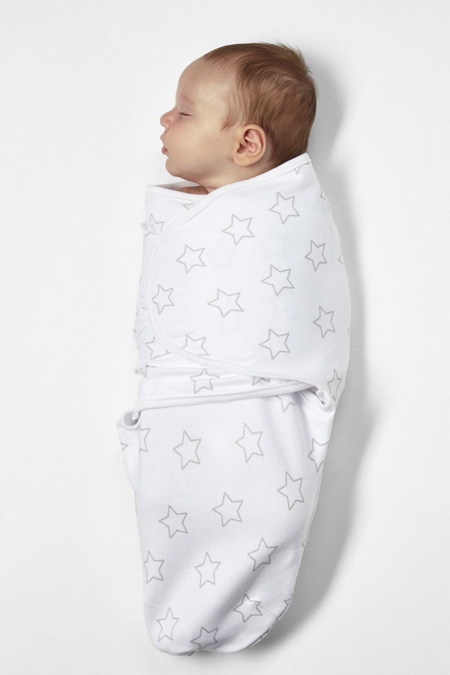 Slapen Meyco Baby | Swaddlemeyco Inbakerdoek 2-Pack Stars/Uni - Grey/Light Grey - 4-6 Maanden