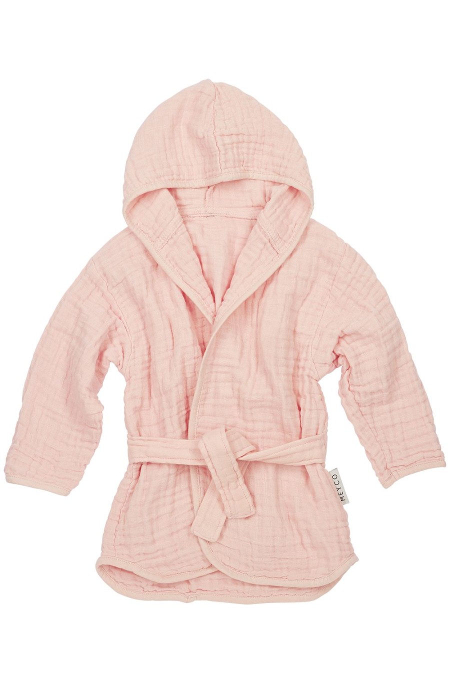 Verzorgen Meyco Baby | Badjas Pre-Washed Hydrofiel Uni - Soft Pink - 86/92