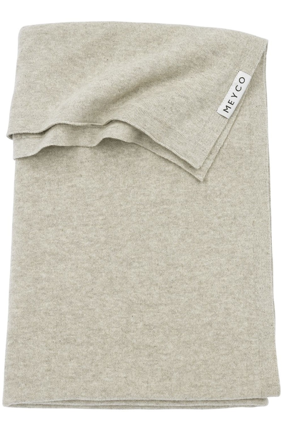 Slapen Meyco Baby | Ledikant Deken Knit Basic - Sand Melange - 100X150Cm