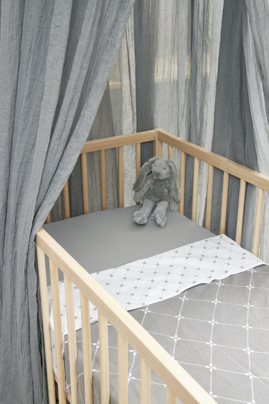 Slapen Meyco Baby | Ledikant Laken 2-Pack Louis - Grey - 100X150Cm