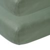 Slapen Meyco Baby | Hoeslaken Juniorbed 2-Pack Uni - Forest Green - 70X140/150Cm