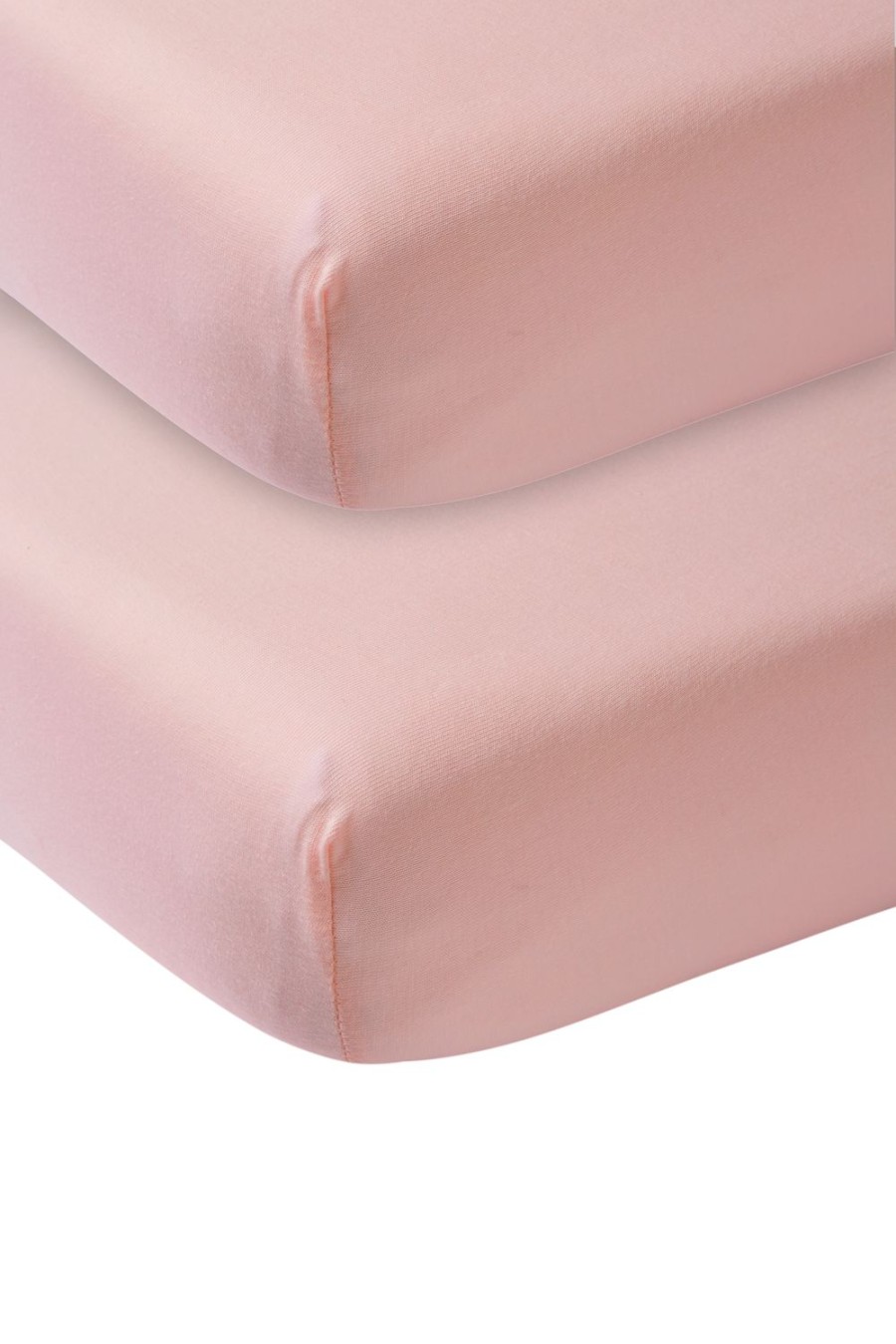 Slapen Meyco Baby | Hoeslaken Wieg 2-Pack Uni - Old Pink - 40X80/90Cm