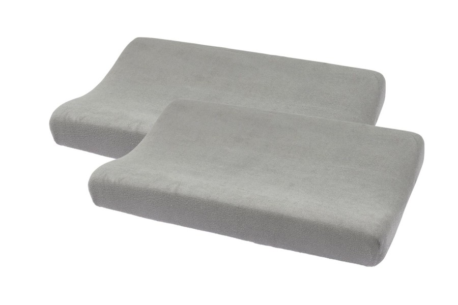 Verzorgen Meyco Baby | Aankleedkussenhoes 2-Pack Badstof Uni - Grey - 50X70Cm