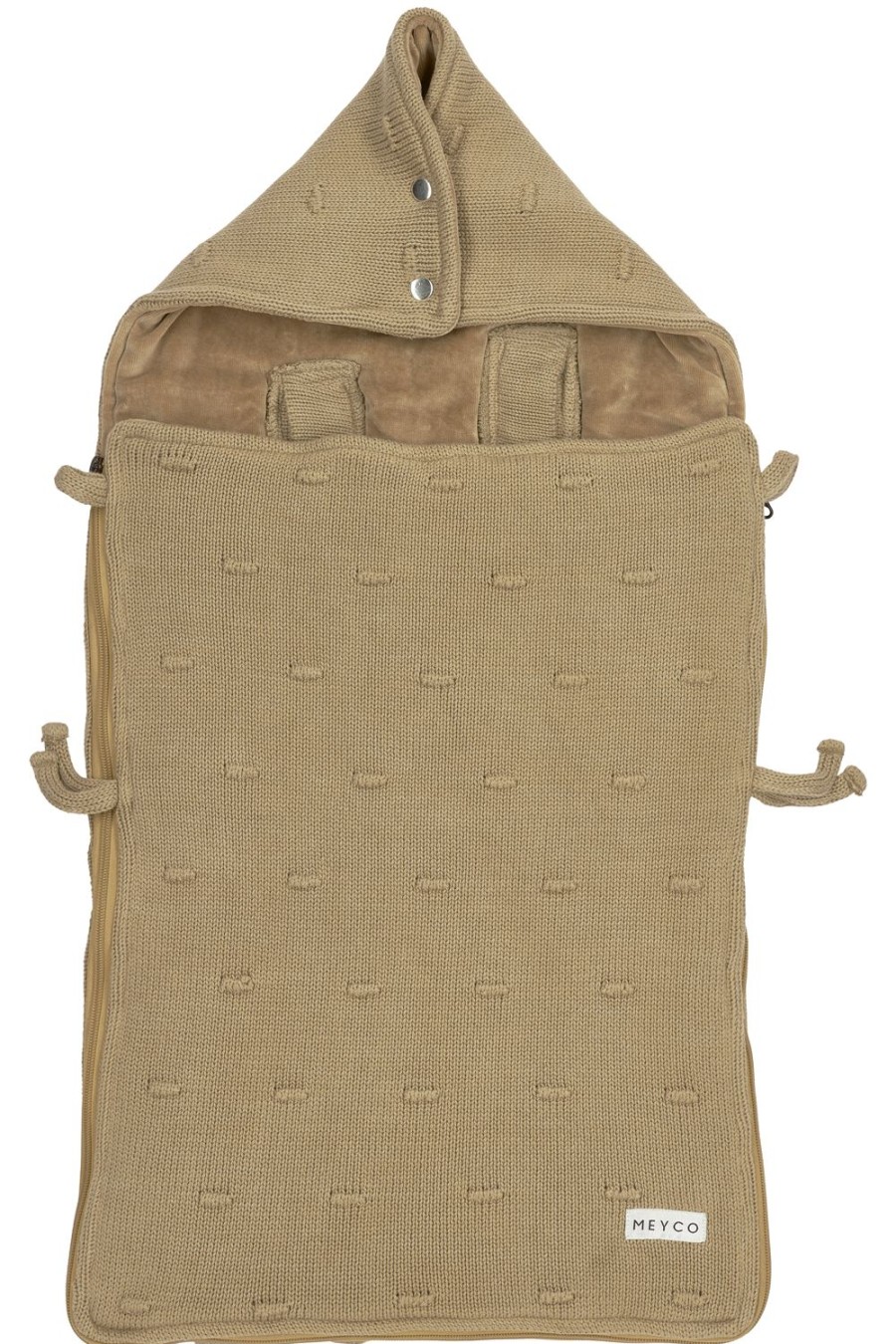 Onderweg Meyco Baby | Voetenzak Knots - Taupe - 40X82Cm