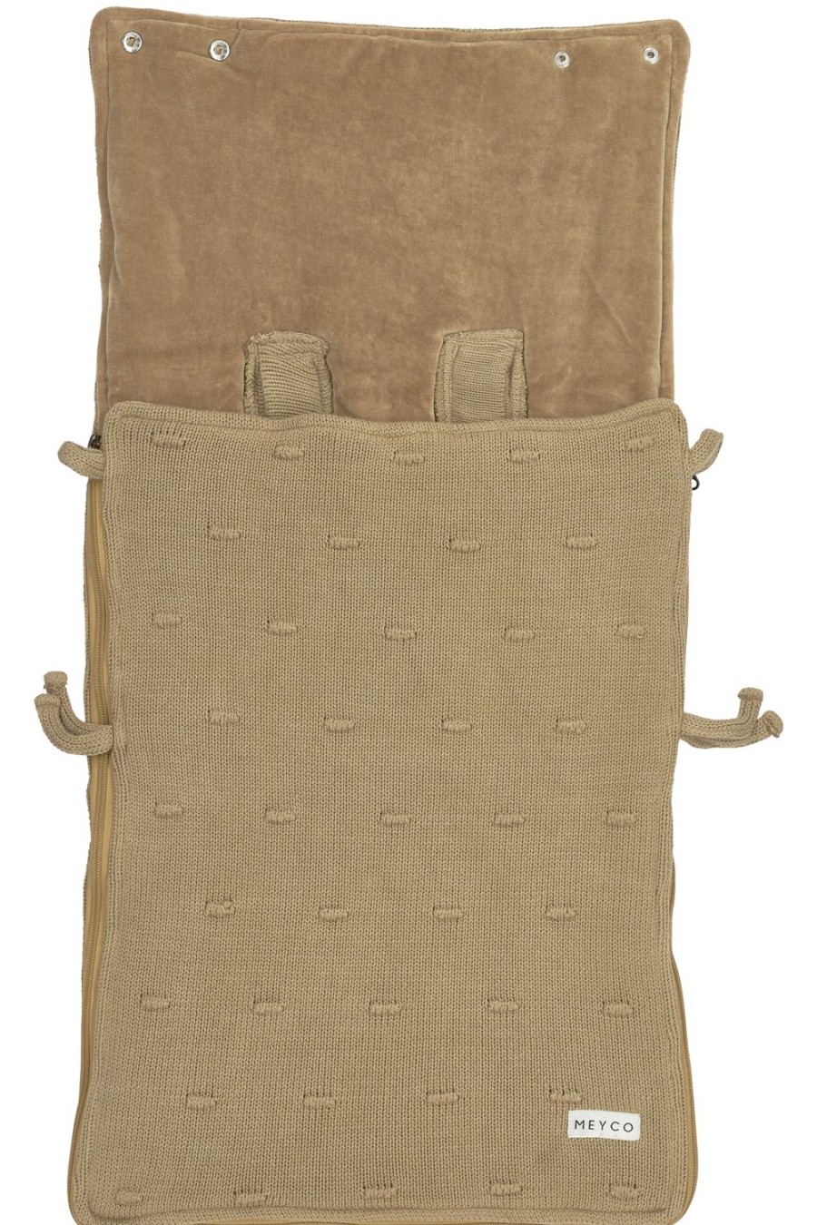 Onderweg Meyco Baby | Voetenzak Knots - Taupe - 40X82Cm