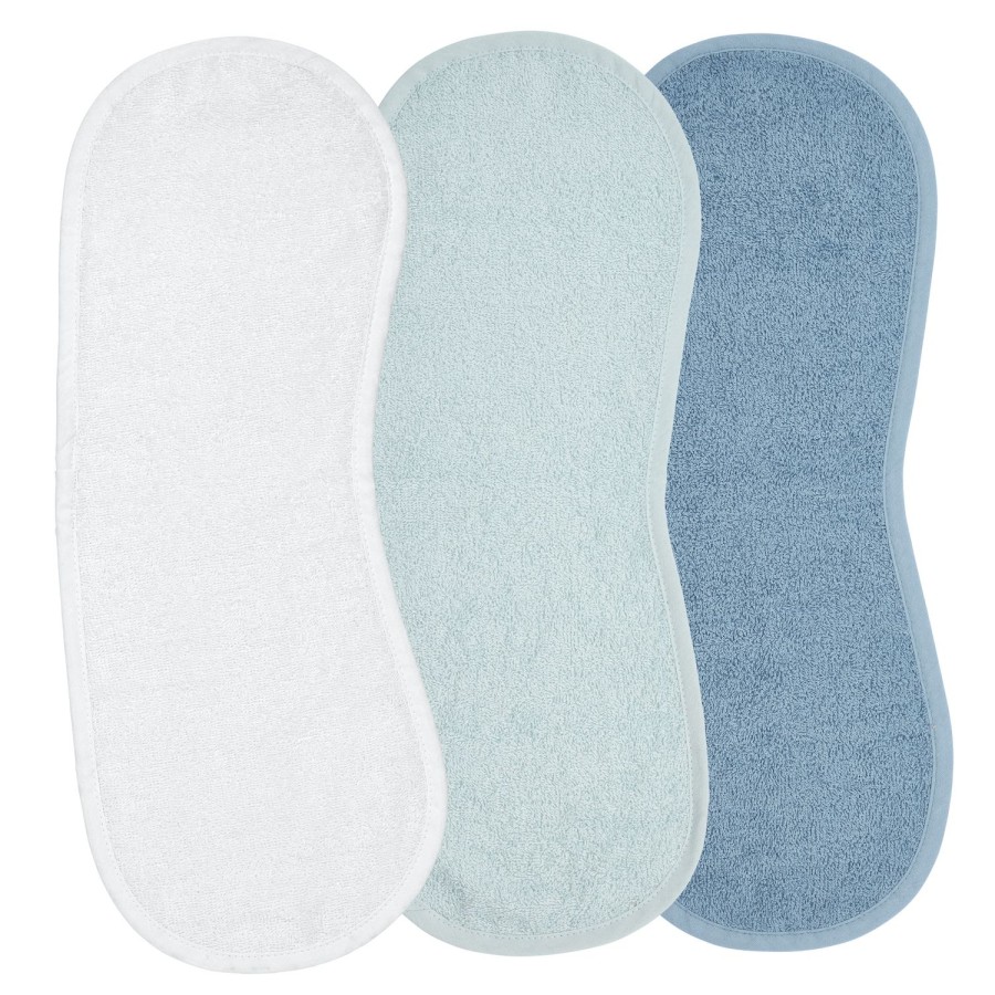 Verzorgen Meyco Baby | Spuugdoek 3-Pack Badstof Uni - White/Light Blue/Denim - 53X20Cm