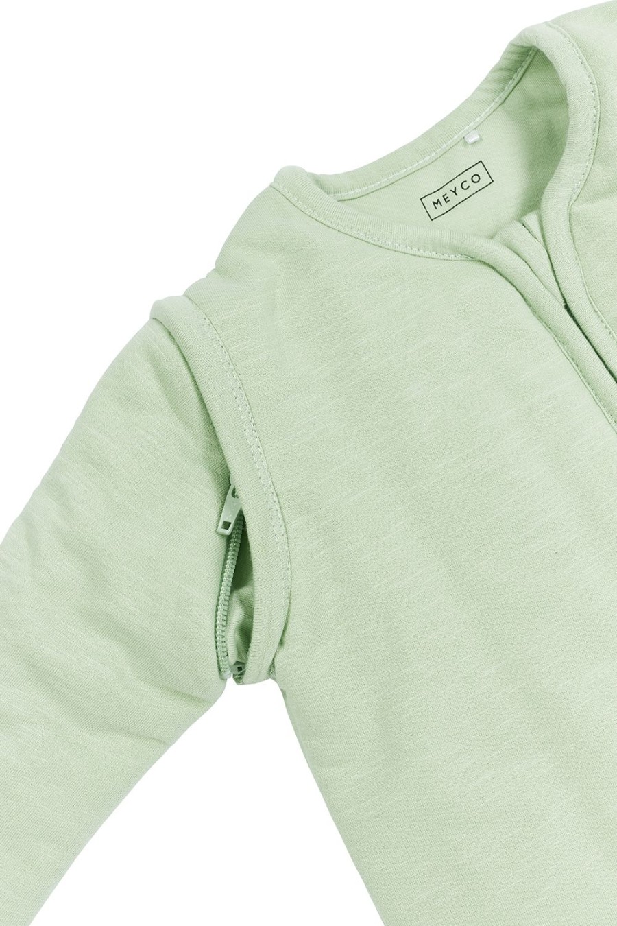 Slapen Meyco Baby | Baby Slaapzak Met Afritsbare Mouwen Slub - Soft Green - 110Cm