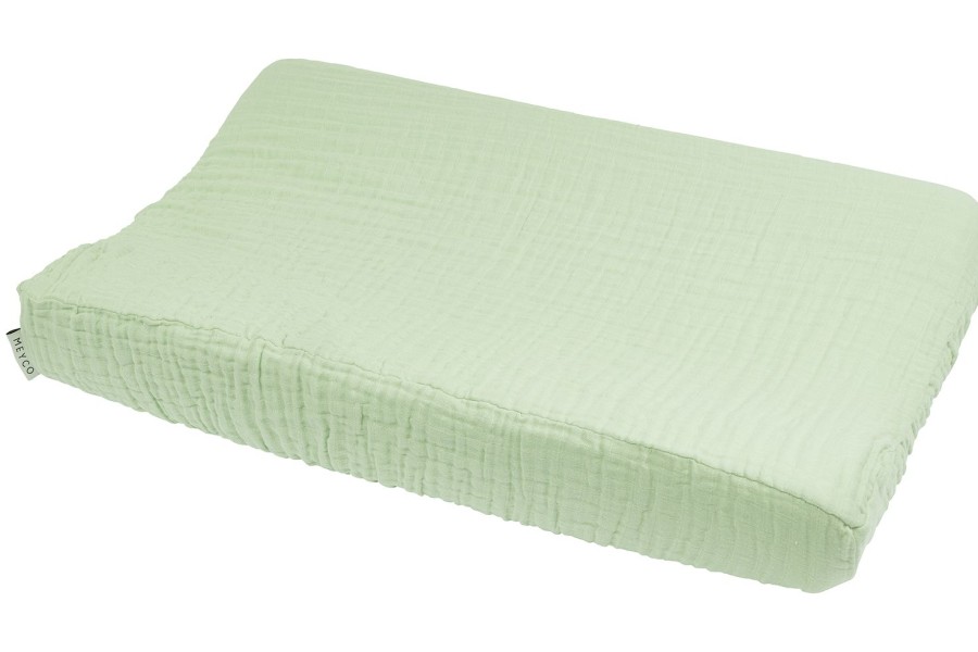 Verzorgen Meyco Baby | Aankleedkussenhoes Pre-Washed Hydrofiel Uni - Soft Green - 50X70Cm