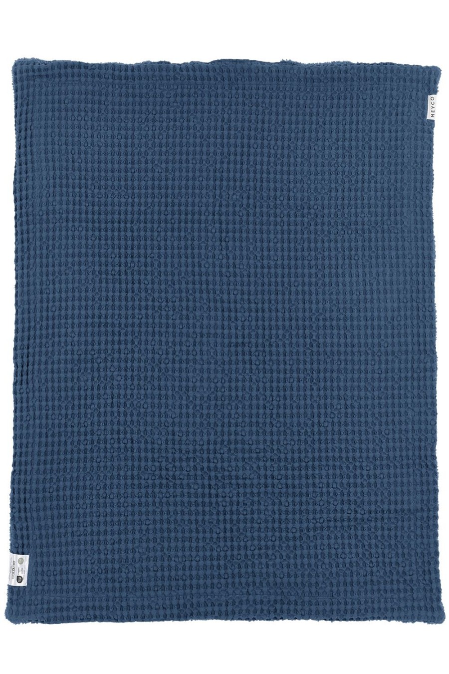 Slapen Meyco Baby | Ledikant Deken Wafel Teddy - Indigo - 100X150Cm