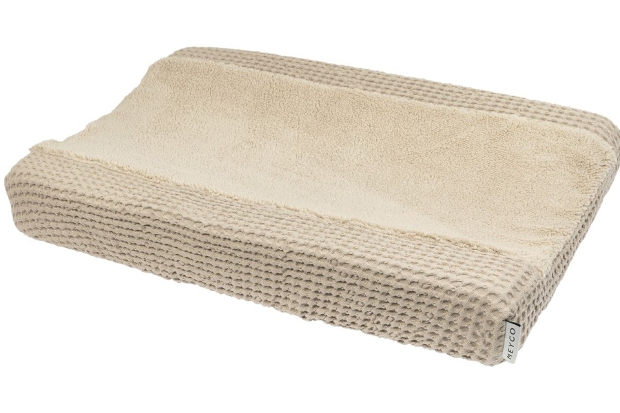 Verzorgen Meyco Baby | Aankleedkussenhoes Wafel Teddy - Sand - 50X70Cm