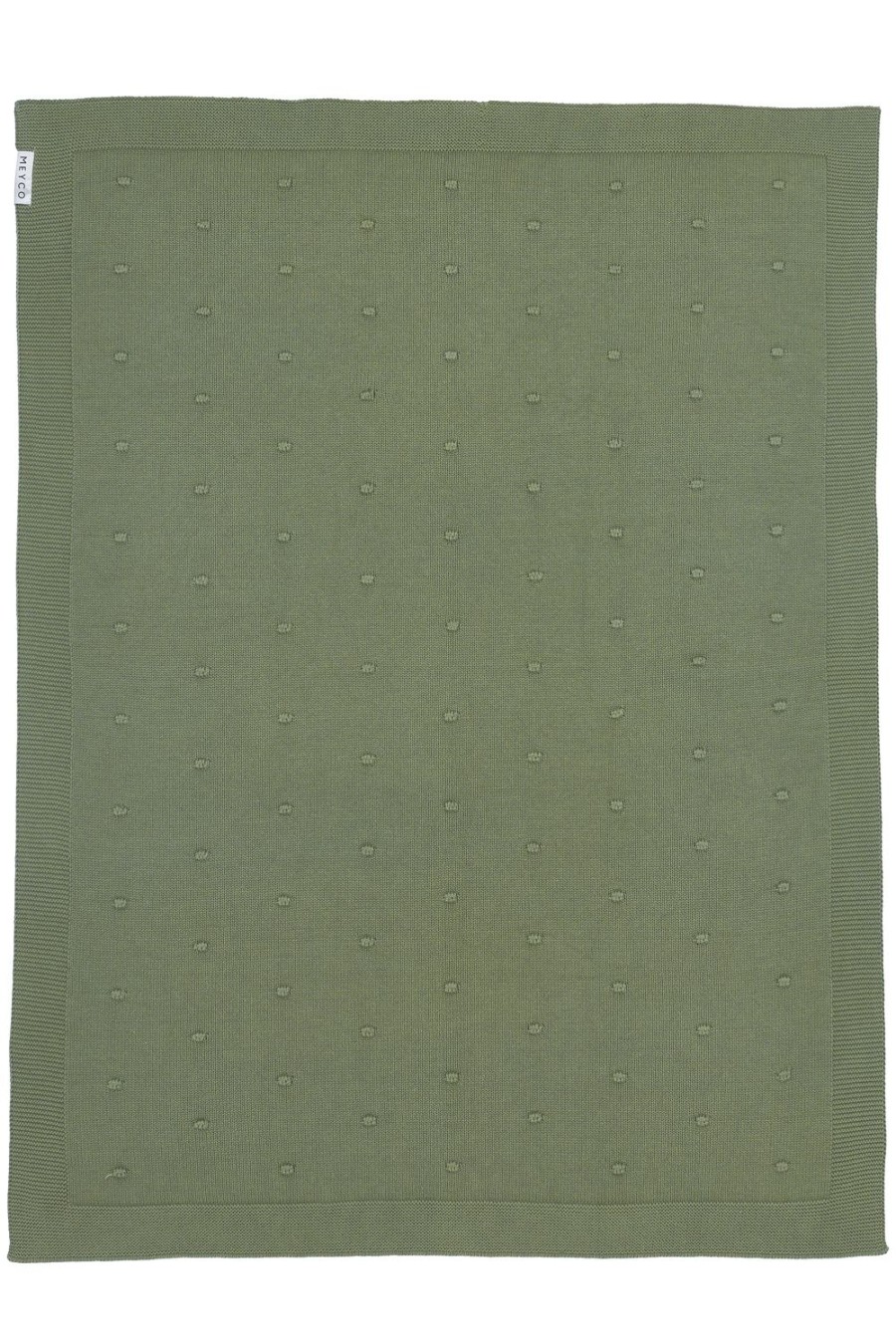 Slapen Meyco Baby | Wiegdeken Mini Knots - Forest Green - 75X100Cm