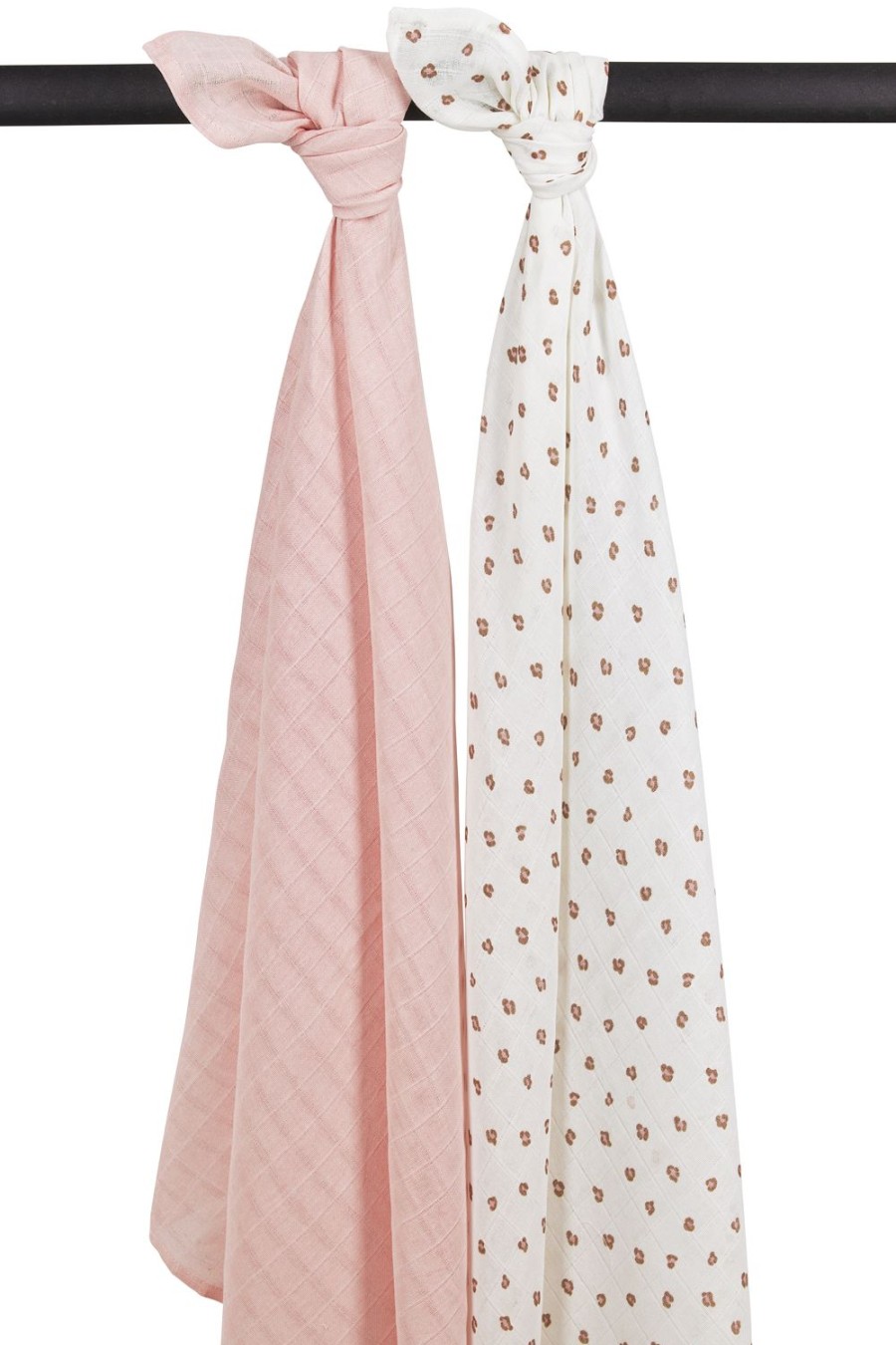 Verzorgen Meyco Baby | Swaddle 2-Pack Hydrofiel Mini Panther - Soft Pink - 120X120Cm