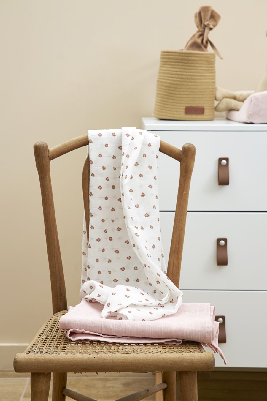 Verzorgen Meyco Baby | Swaddle 2-Pack Hydrofiel Mini Panther - Soft Pink - 120X120Cm