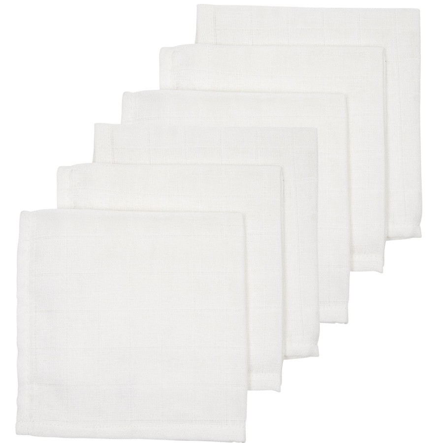 Verzorgen Meyco Baby | Monddoekjes 6-Pack Hydrofiel Uni - White - 30X30Cm