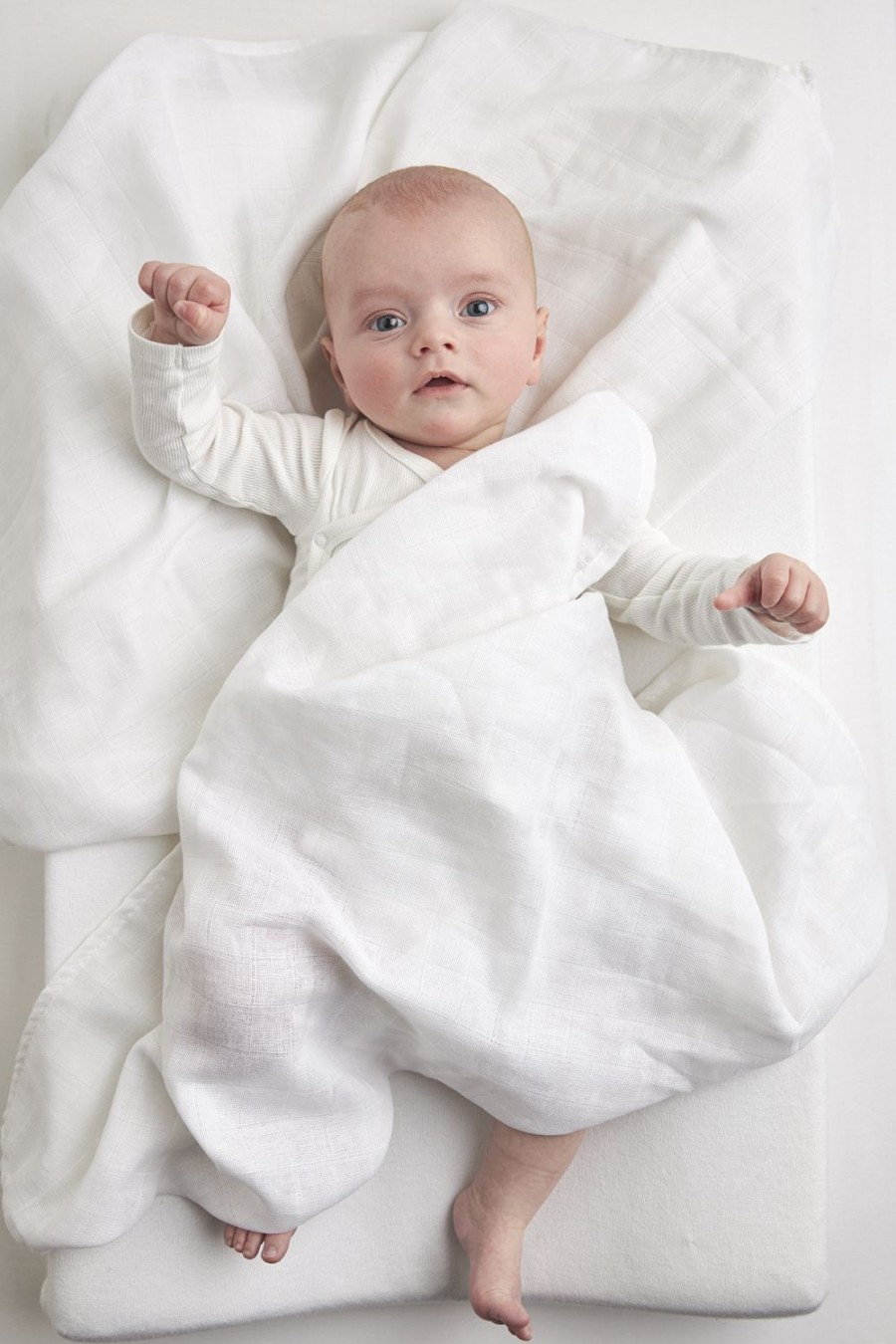 Verzorgen Meyco Baby | Swaddle 2-Pack Biologisch Hydrofiel Uni - White - 120X120Cm