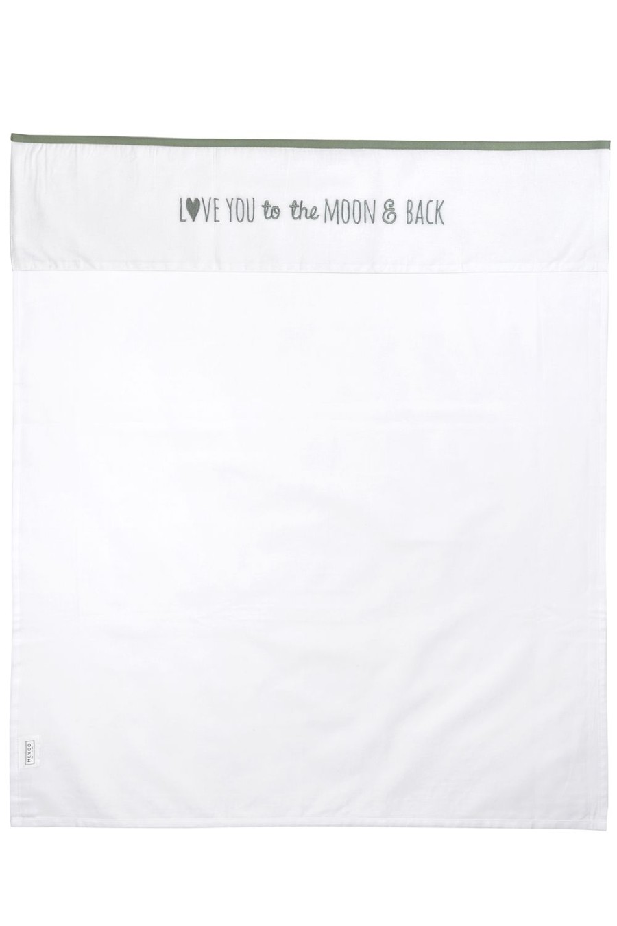 Slapen Meyco Baby | Wieglaken Love You To The Moon & Back - Forest Green - 75X100Cm