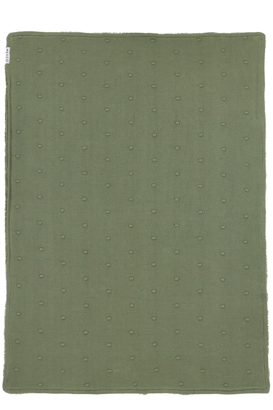 Slapen Meyco Baby | Wiegdeken Mini Knots Teddy - Forest Green - 75X100Cm