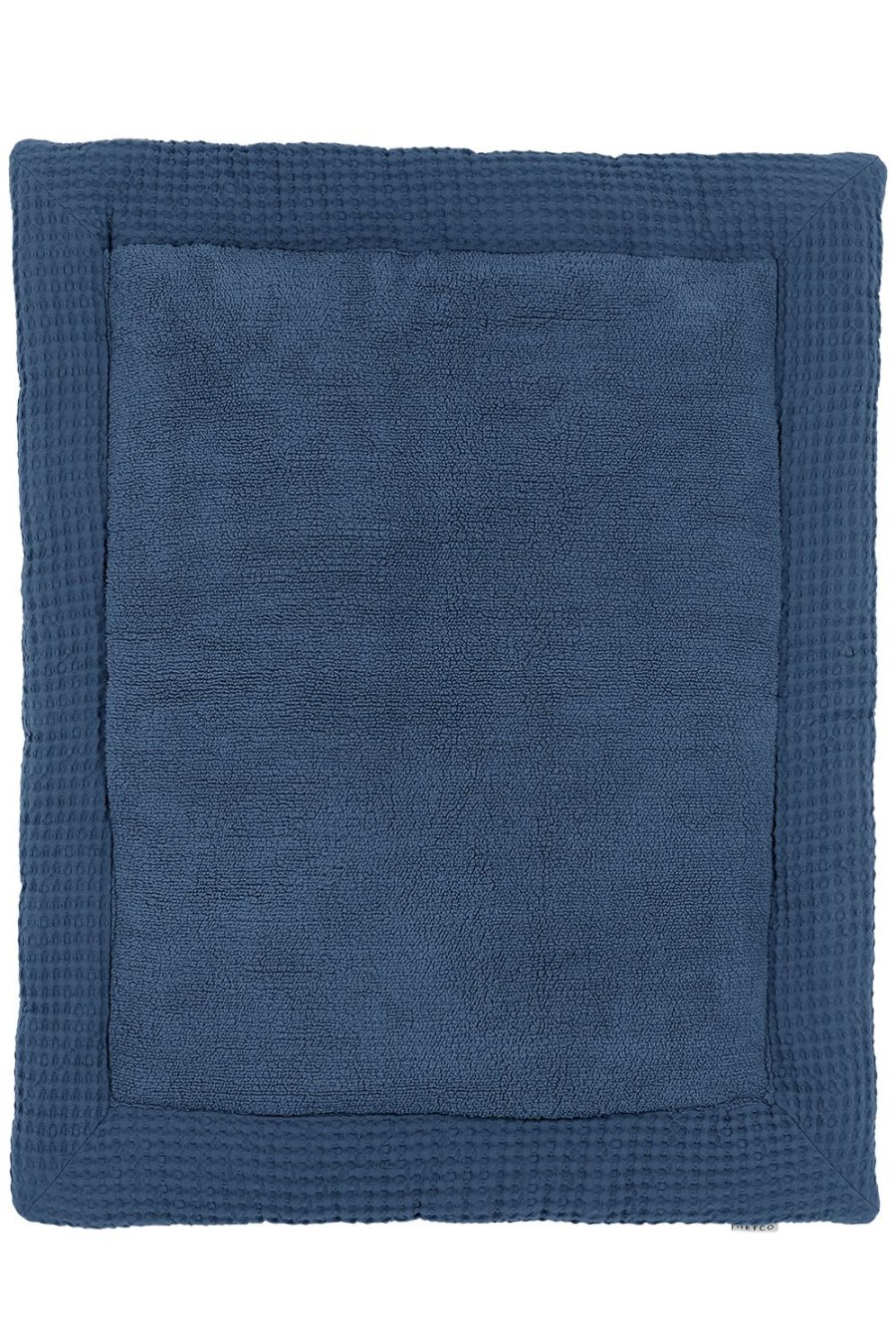 Thuis Meyco Baby | Boxkleed Wafel Teddy - Indigo - 80X100Cm