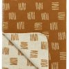 Slapen Meyco Baby | Wiegdeken Block Stripe - Camel/Offwhite - 75X100Cm