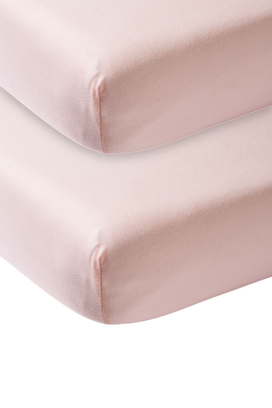 Slapen Meyco Baby | Hoeslaken Wieg 2-Pack Uni - Light Pink - 40X80/90Cm